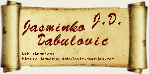 Jasminko Dabulović vizit kartica